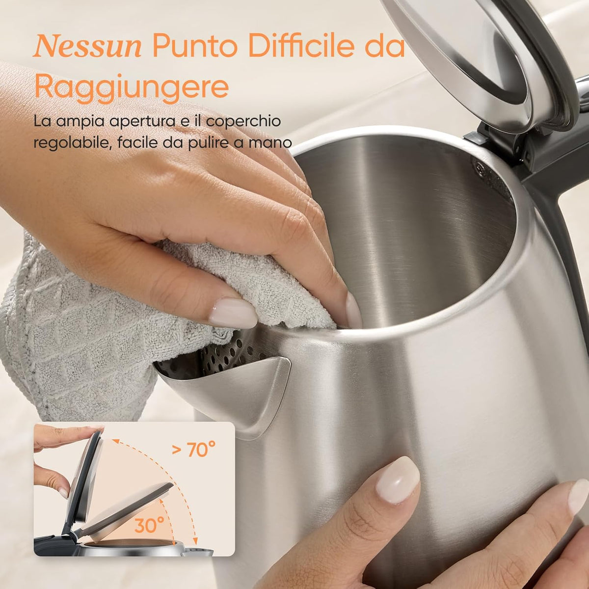 COSORI Bollitore in Scciaio Inox da 1.7 Litri