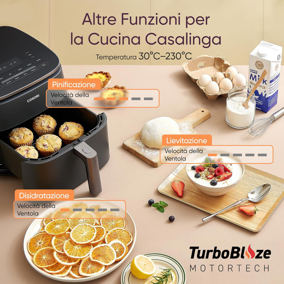 COSORI TurboBlazeโข Figgitrice ad Aria 6 Litri