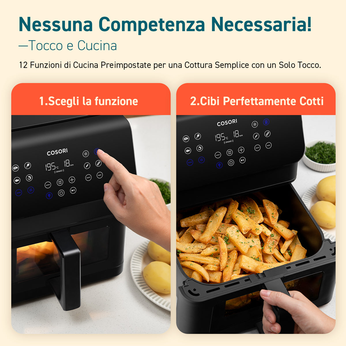 COSORI CAF-P652-KEU Friggitrice ad Aria da 6,2 L