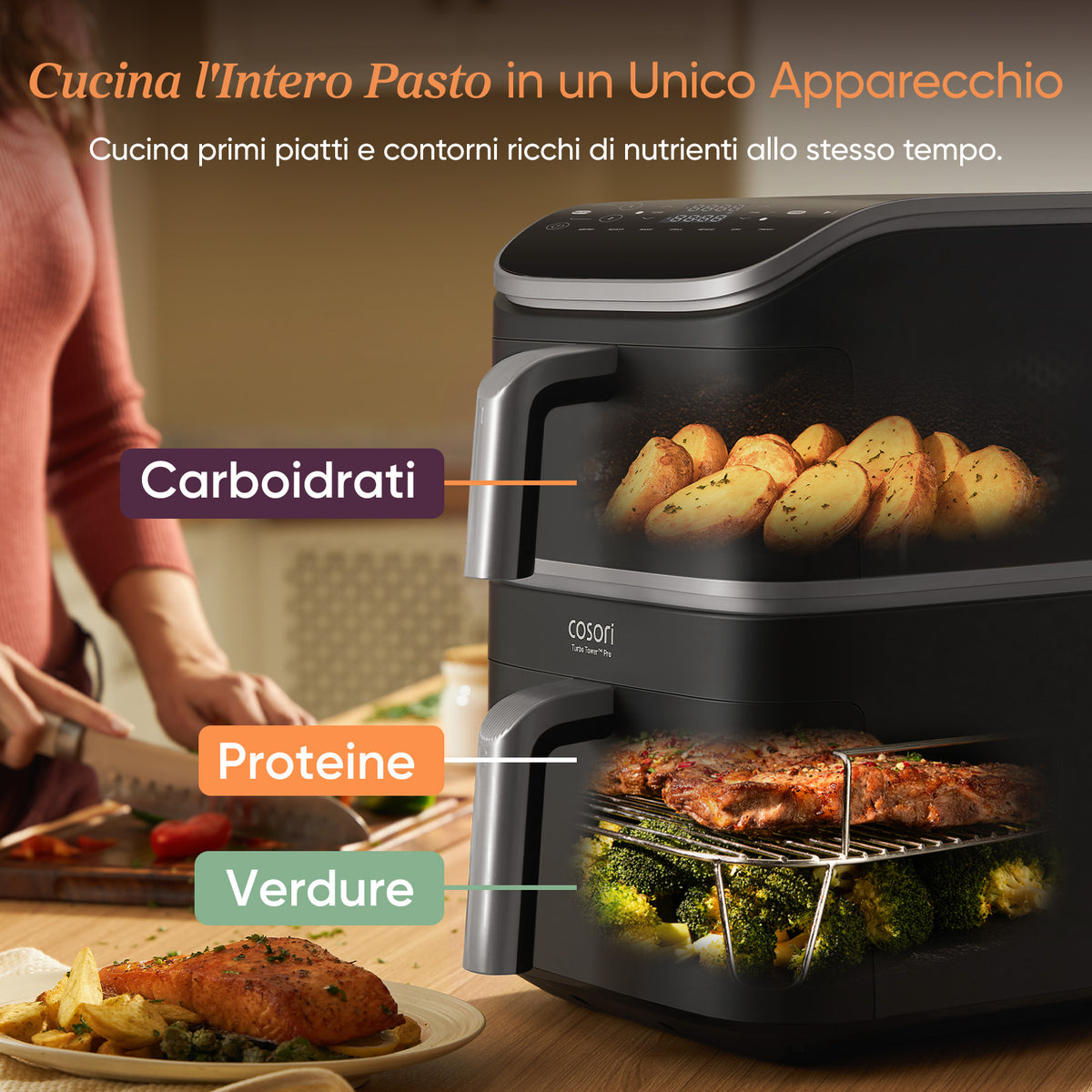 COSORI Turbo Tower™ Pro Friggitrice ad Aria da 10,8 L