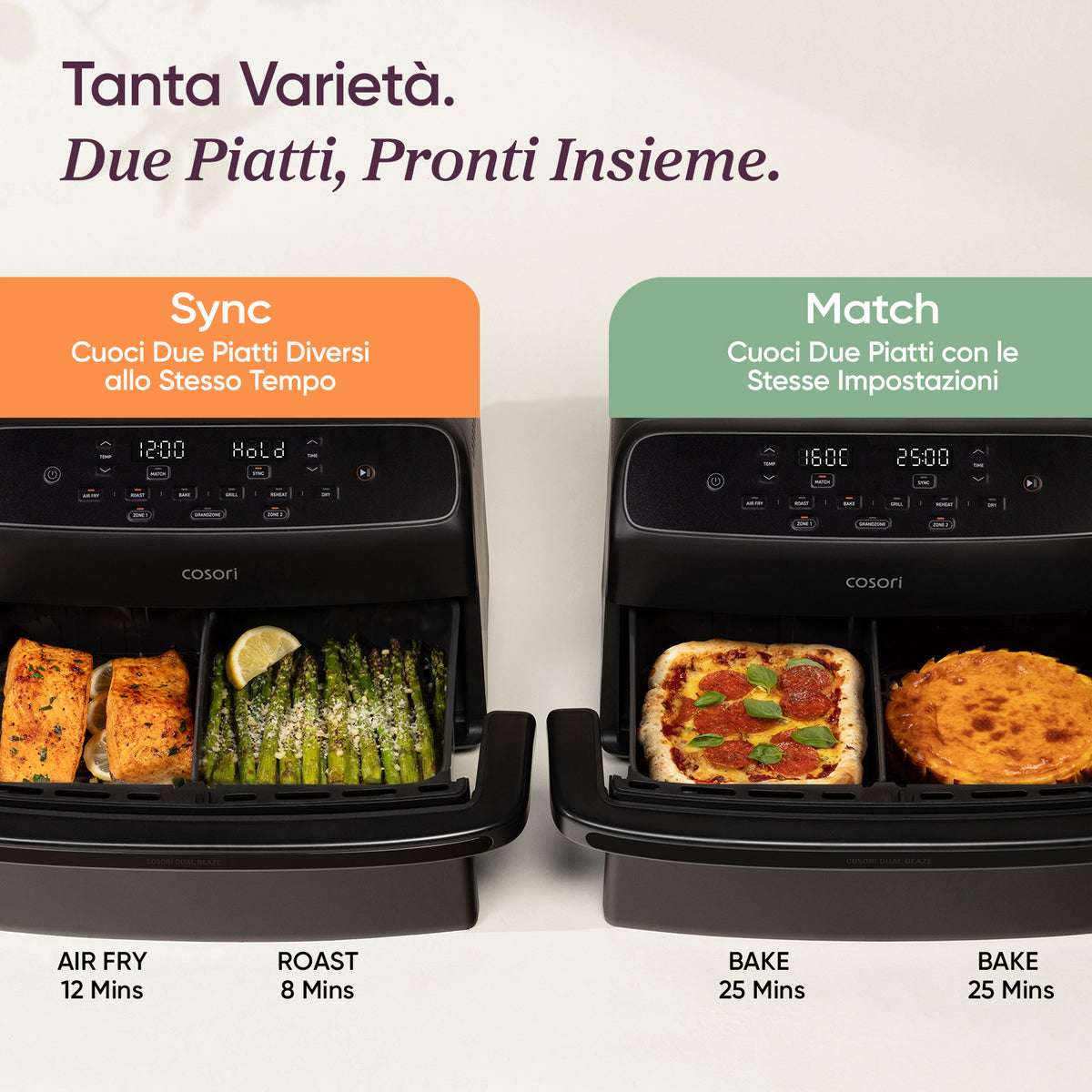 COSORI Dual Blaze Twinfryโข Friggitrice ad Aria Compatta da 8,6 L