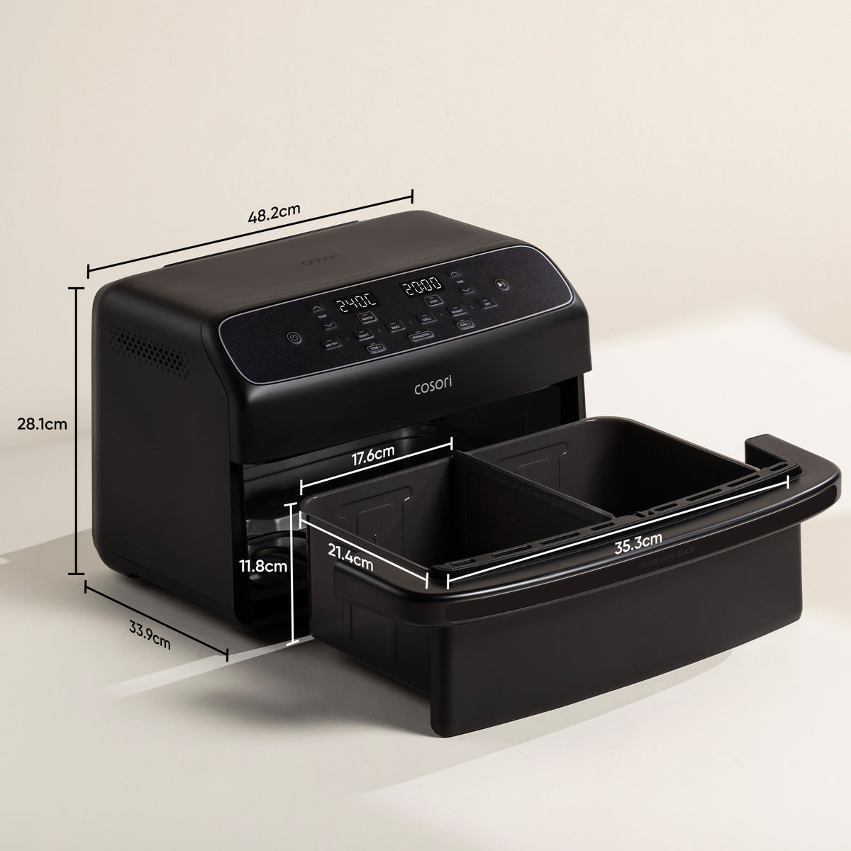 COSORI Dual Blaze Twinfryโข Friggitrice ad Aria Compatta da 8,6 L