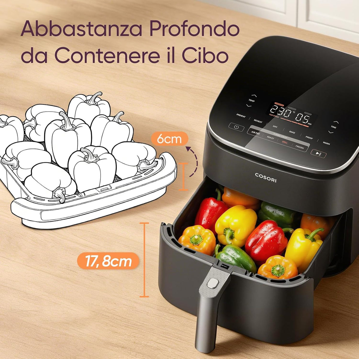 COSORI TurboBlaze™ Figgitrice ad Aria 6 Litri