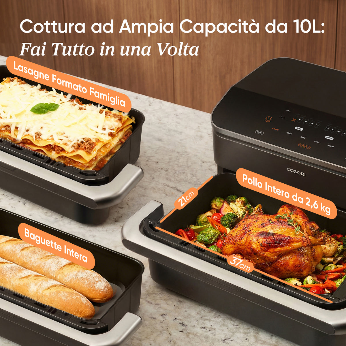 COSORI TwinFry 10 Litri Friggitrice ad Aria Intelligente