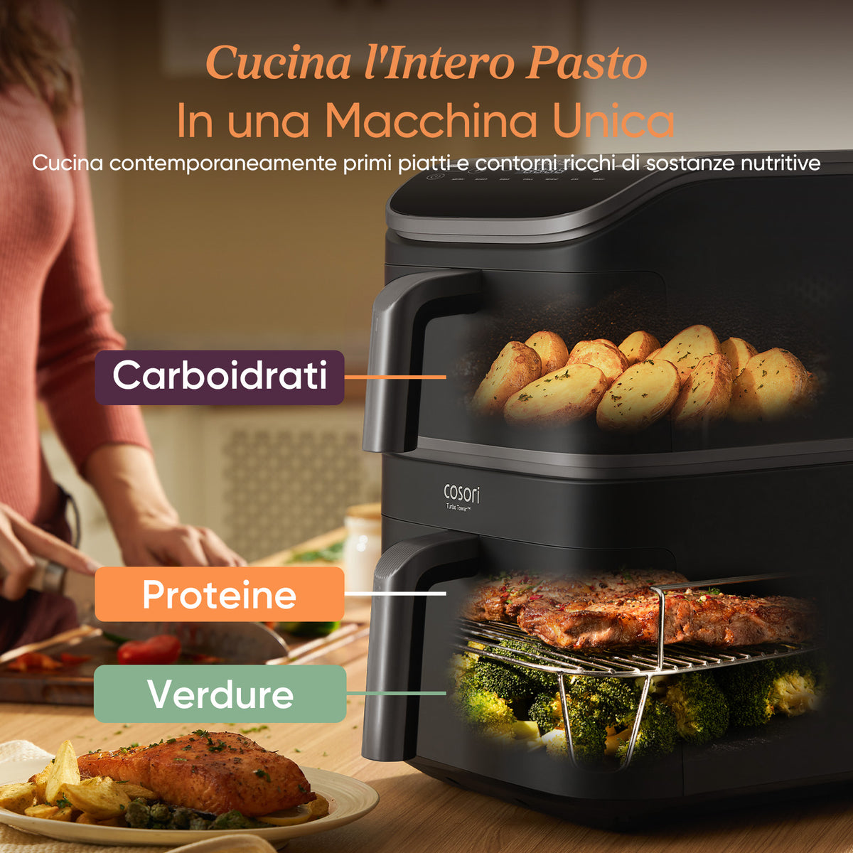 COSORI Turbo Tower 10,8 Litri Friggitrice ad Aria