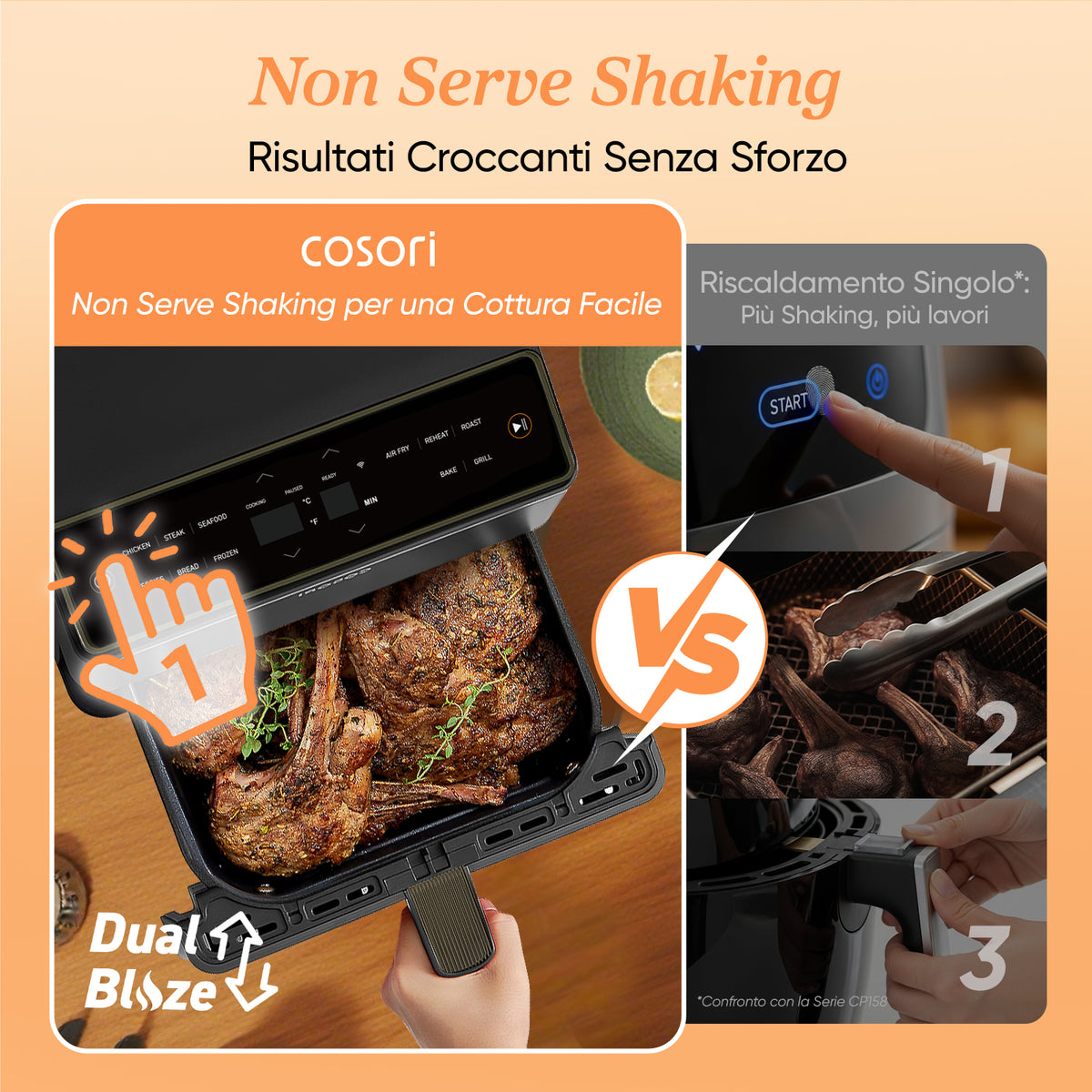 COSORI Dual Blaze Friggitrice ad Aria da 6,4 L