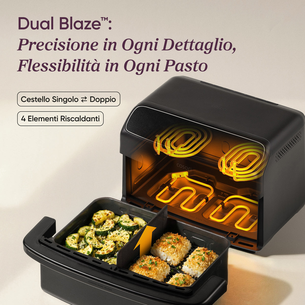 COSORI Dual Blaze Twinfry™ Friggitrice ad Aria Compatta da 8,6 L