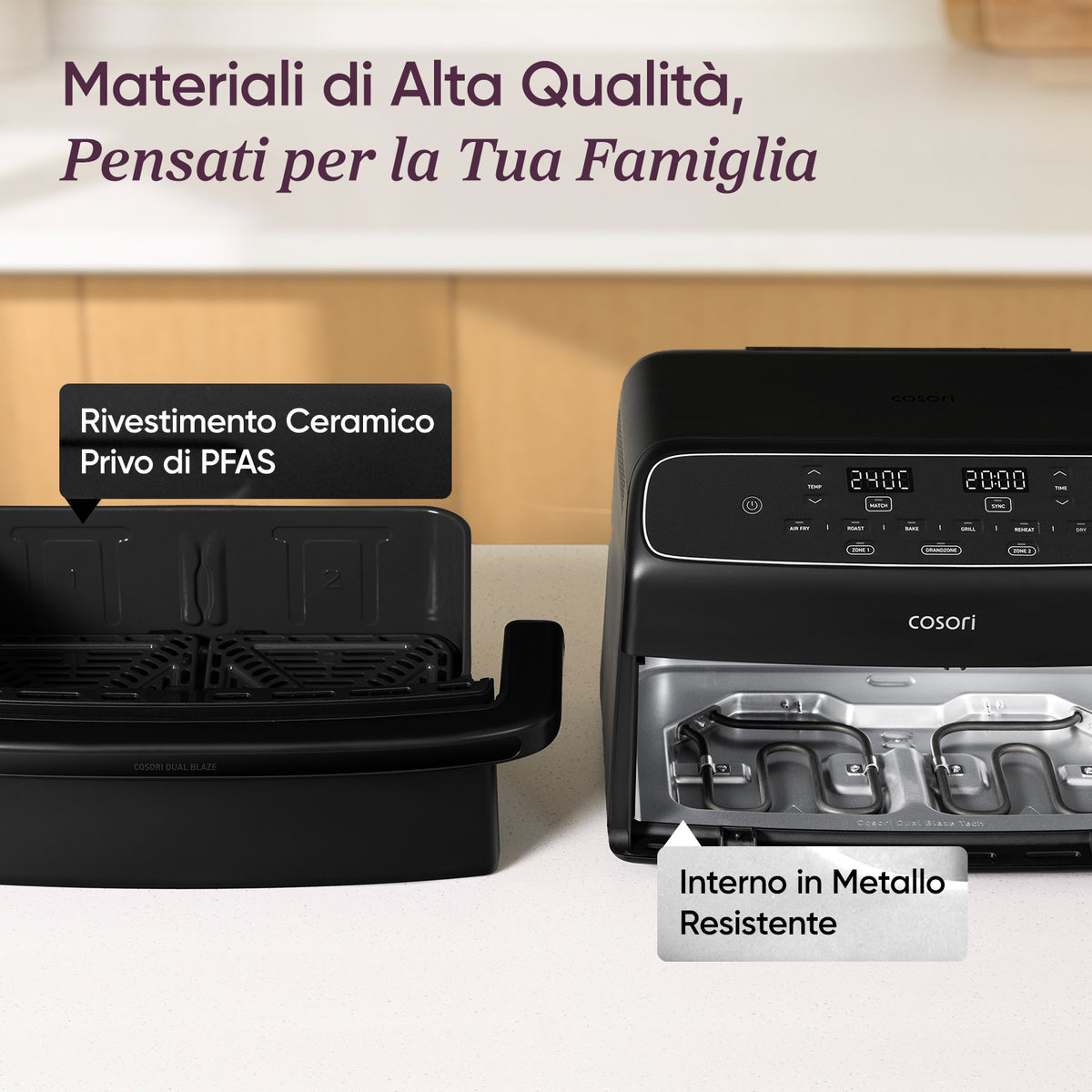 COSORI Dual Blaze Twinfry™ Friggitrice ad Aria Compatta da 8,6 L